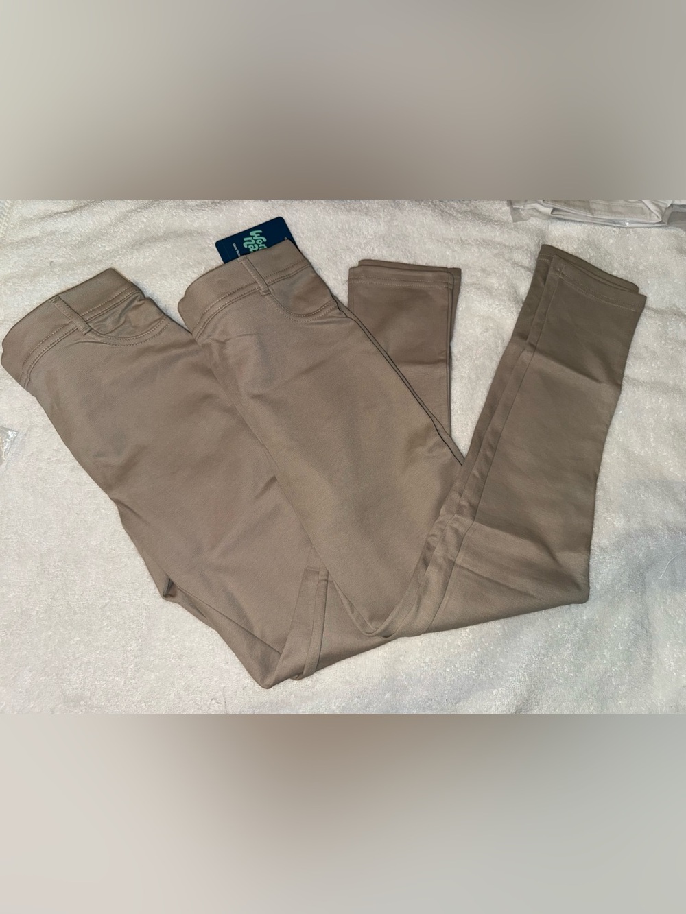 Girls ponte khaki pants -12
